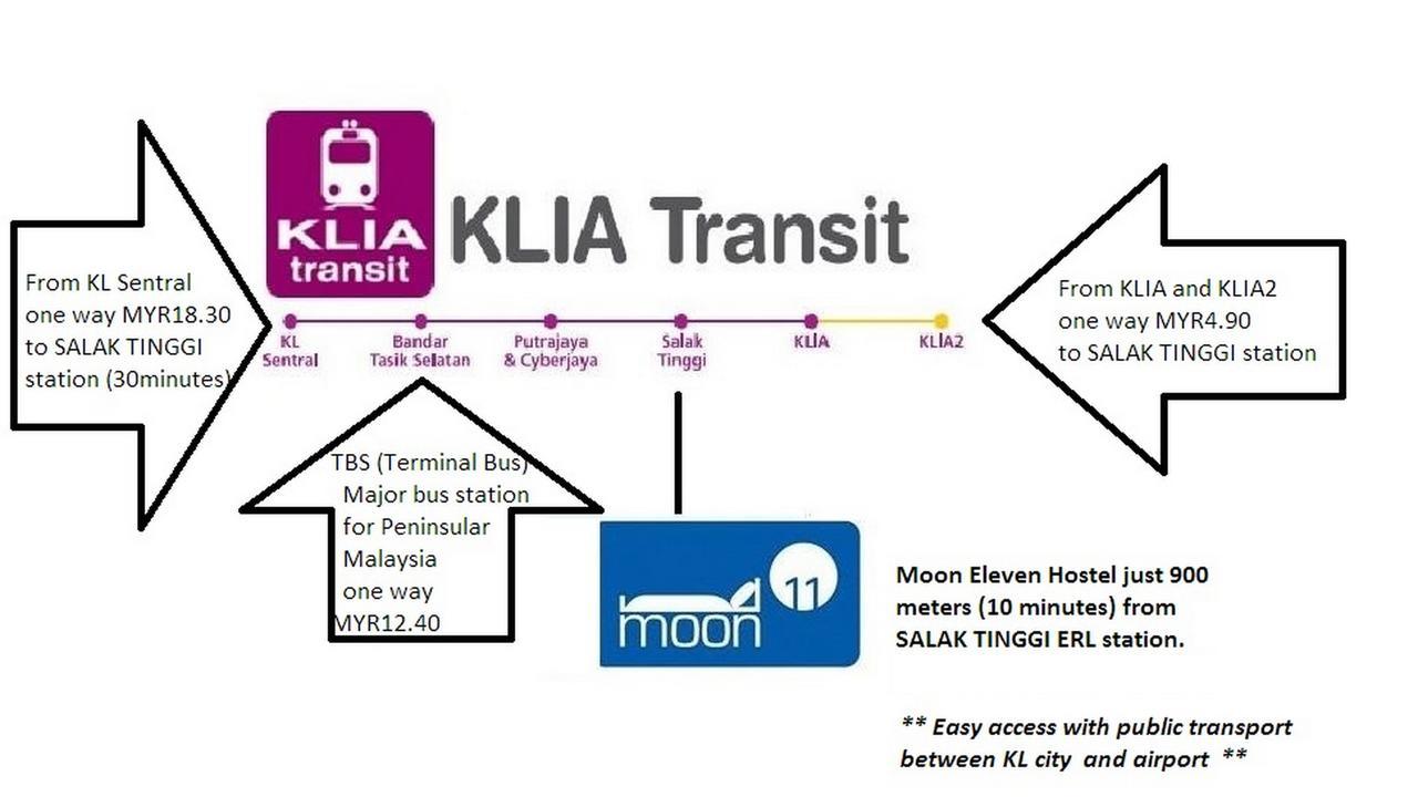 문 일레븐 호스텔 니어 Klia&Klia2 세팡 외부 사진